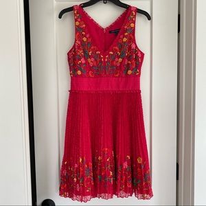 French Connection Amity Embroidered Lace Dress